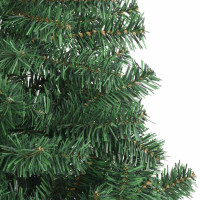 Produktbild för Julgran med 150 LED-lampor med stativ Grön 120 cm PVC