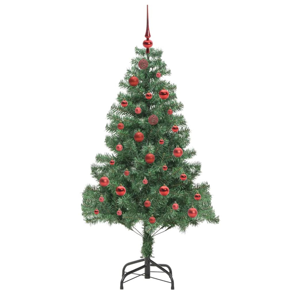Produktbild för Julgran med 150 LED-lampor med stativ Grön 150 cm PVC