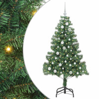 Produktbild för Julgran med 150 LED-lampor med stativ Grön 150 cm PVC