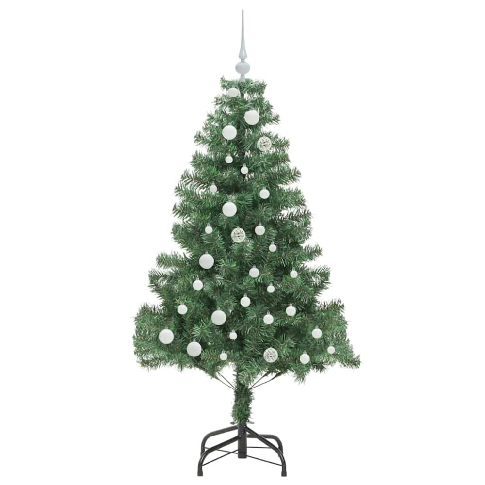 Produktbild för Julgran med 150 LED-lampor med stativ Grön 150 cm PVC