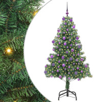 Produktbild för Julgran med 300 LED-lampor med stativ Grön 180 cm PVC