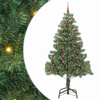 Produktbild för Julgran med 300 LED-lampor med stativ Grön 210 cm PVC