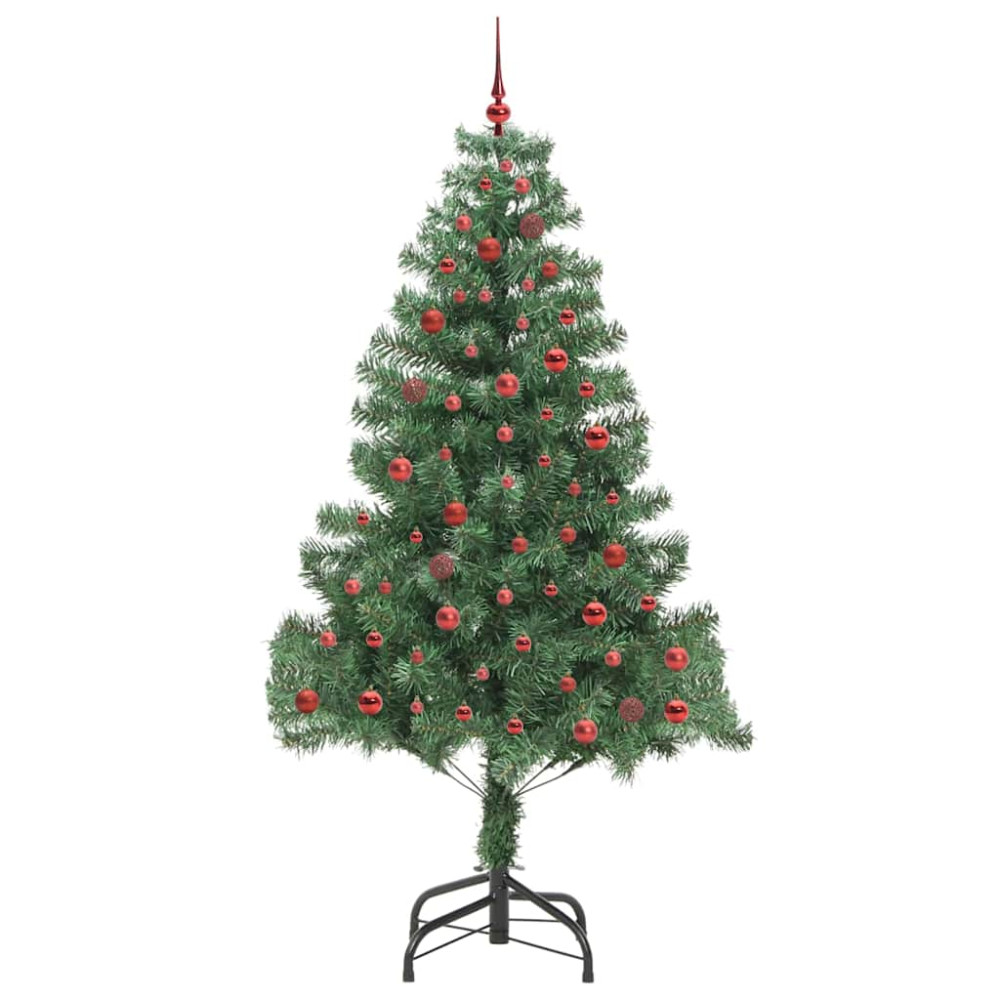 Produktbild för Julgran med 300 LED-lampor med stativ Grön 210 cm PVC