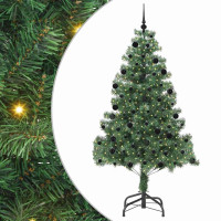 Produktbild för Julgran med 300 LED-lampor med stativ Grön 210 cm PVC