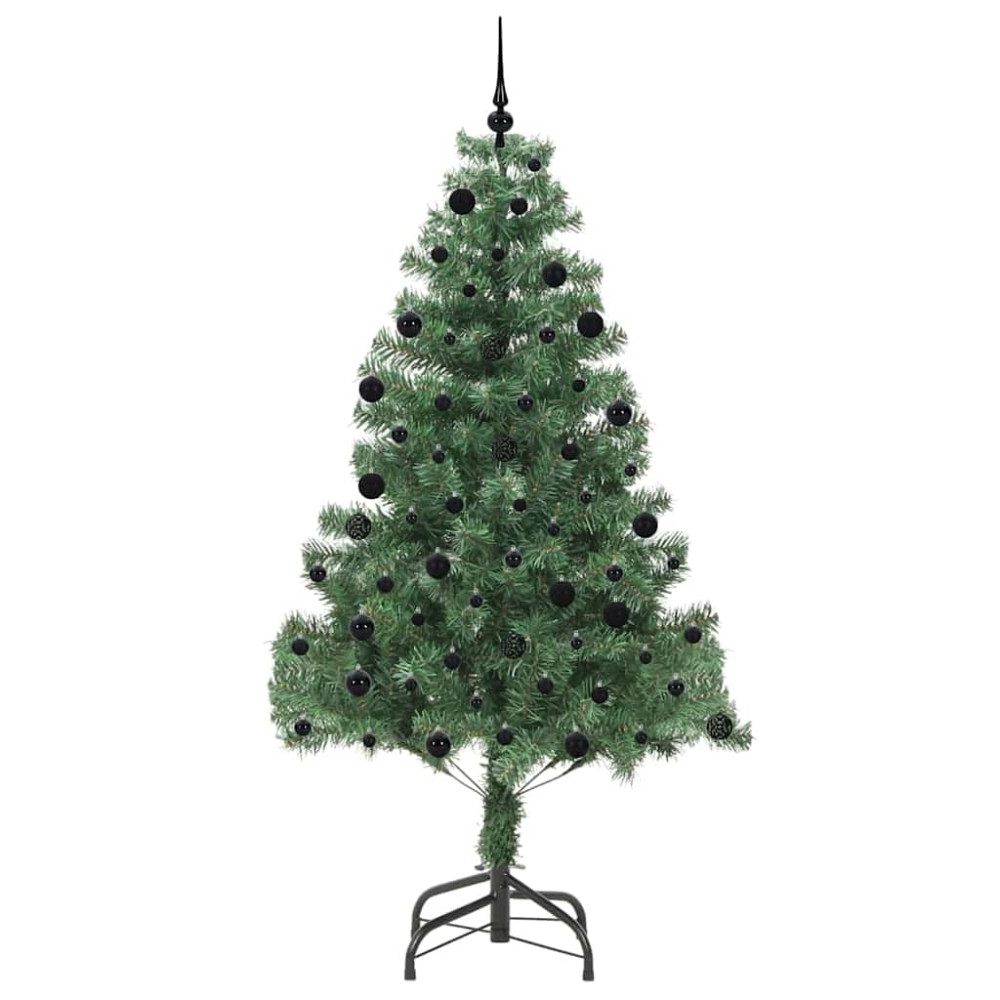 Produktbild för Julgran med 300 LED-lampor med stativ Grön 210 cm PVC