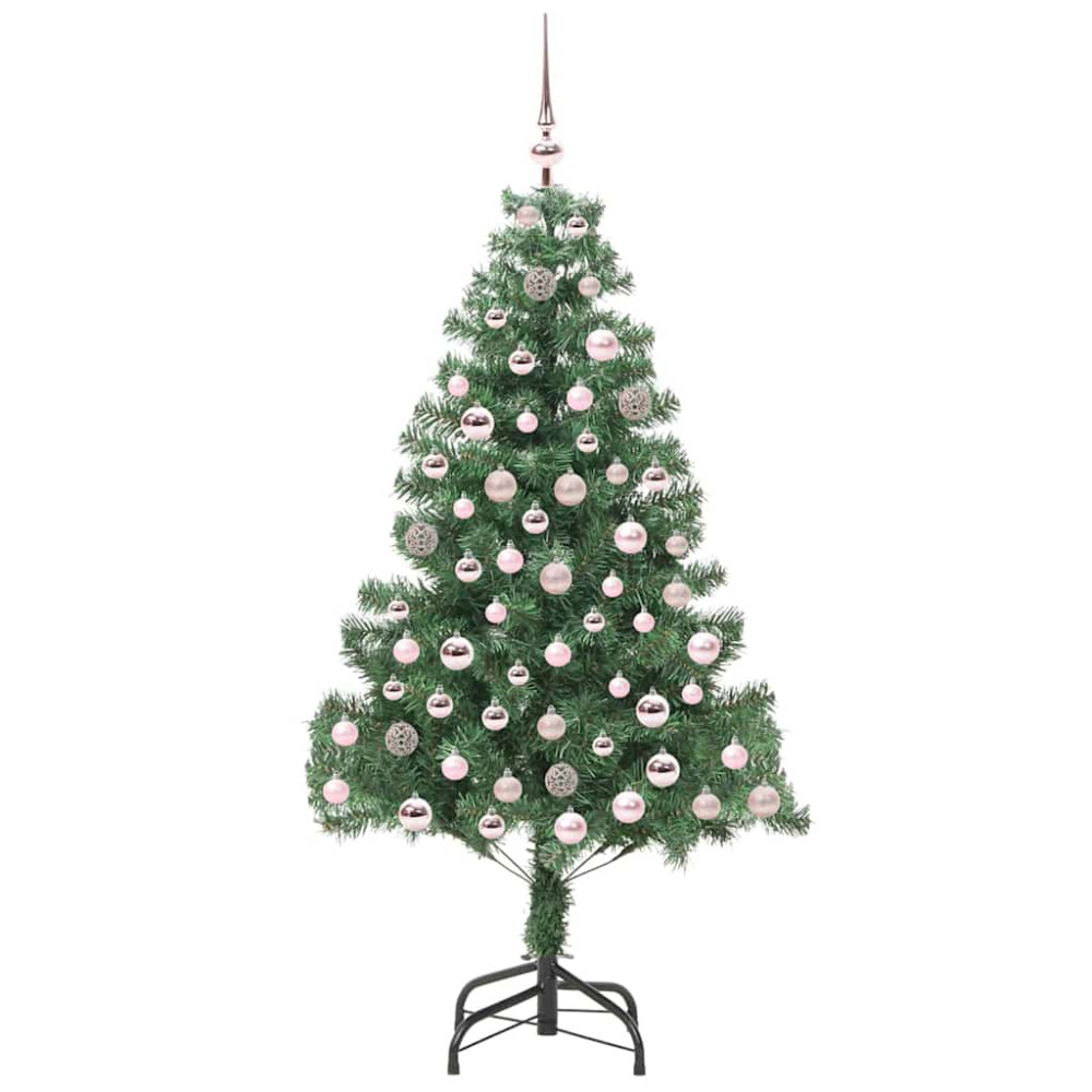 Produktbild för Julgran med 300 LED-lampor med stativ Grön 210 cm PVC