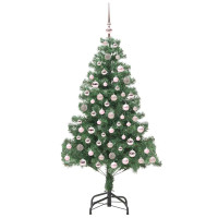 Produktbild för Julgran med 300 LED-lampor med stativ Grön 210 cm PVC