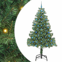 Produktbild för Julgran med 300 LED-lampor med stativ Grön 210 cm PVC