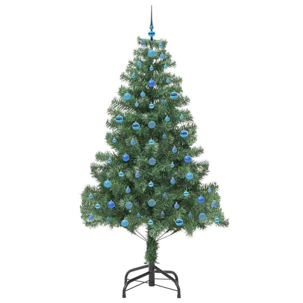 Produktbild för Julgran med 300 LED-lampor med stativ Grön 210 cm PVC
