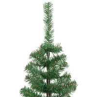 Produktbild för Julgran med 300 LED-lampor med stativ Grön 240 cm PVC