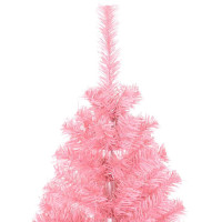 Produktbild för Julgran med 150 LED-lampor med stativ Rosa 120 cm PVC