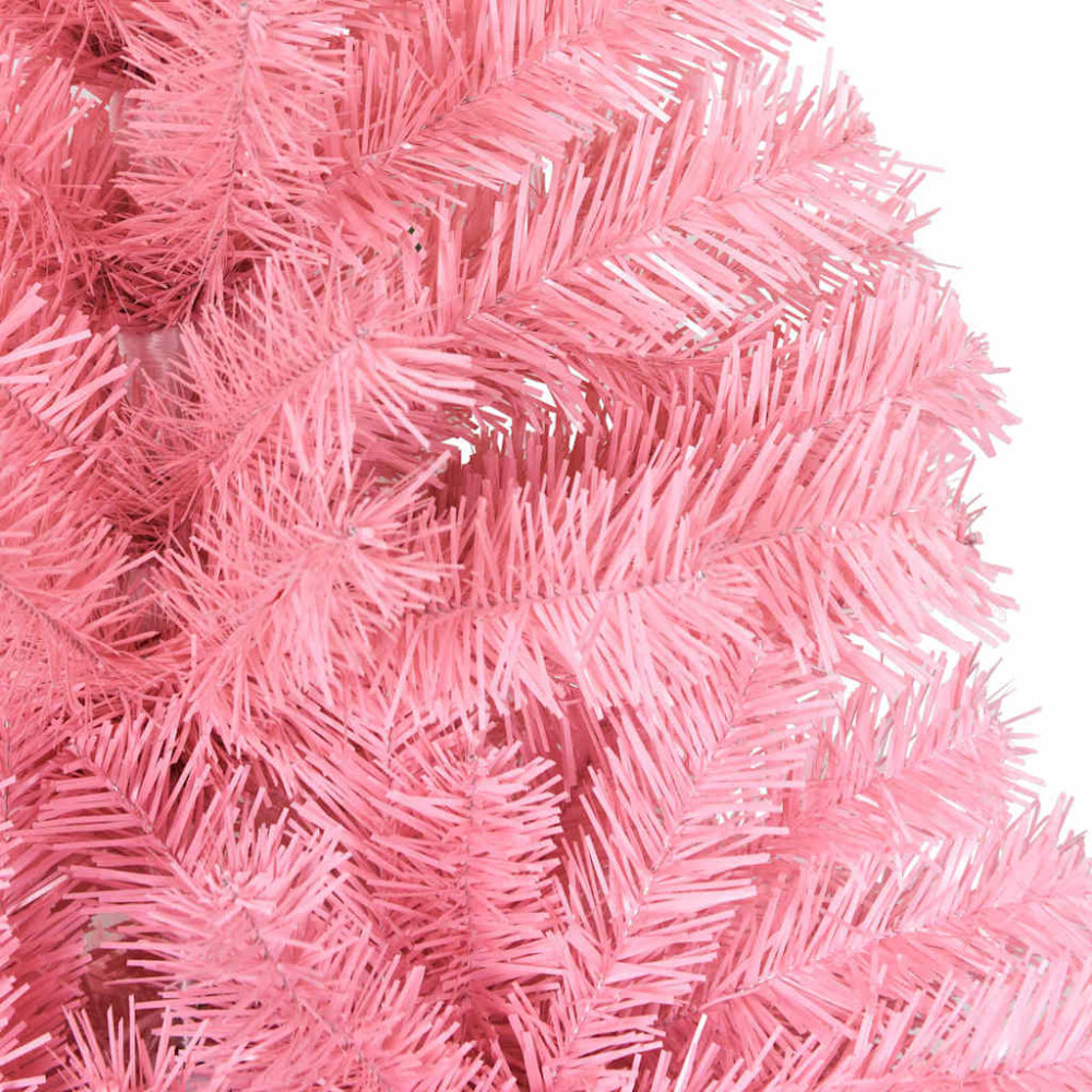 Produktbild för Julgran med 150 LED-lampor med stativ Rosa 120 cm PVC