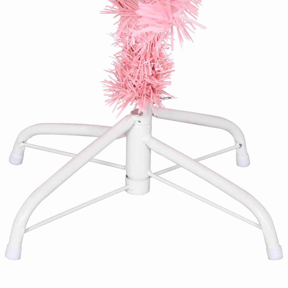 Produktbild för Julgran med 150 LED-lampor med stativ Rosa 150 cm PVC