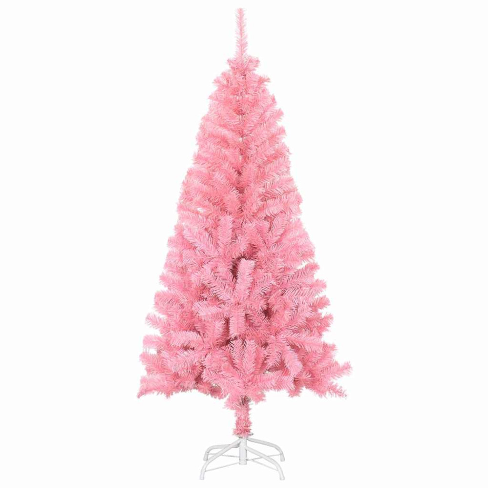 Produktbild för Julgran med 150 LED-lampor med stativ Rosa 150 cm PVC