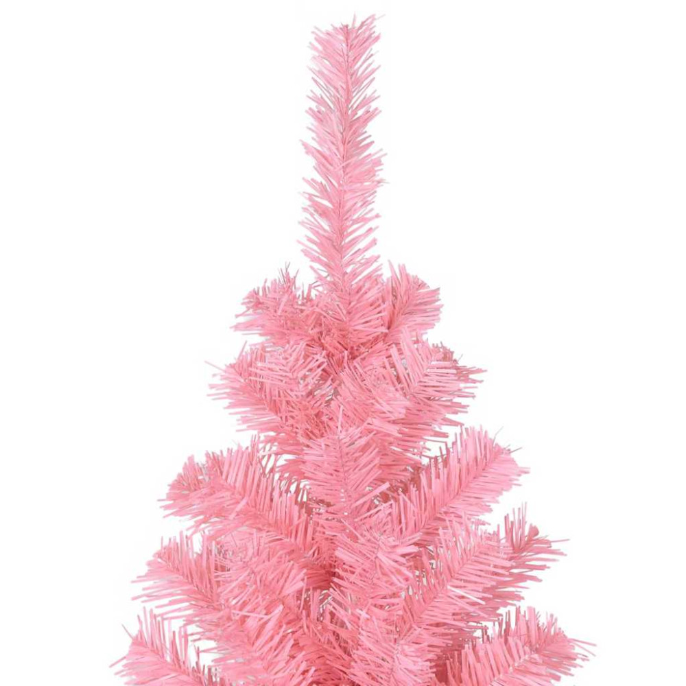 Produktbild för Julgran med 300 LED-lampor med stativ Rosa 180 cm PVC
