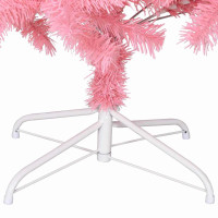 Produktbild för Julgran med 300 LED-lampor med stativ Rosa 180 cm PVC
