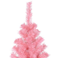 Produktbild för Julgran med 300 LED-lampor med stativ Rosa 210 cm PVC