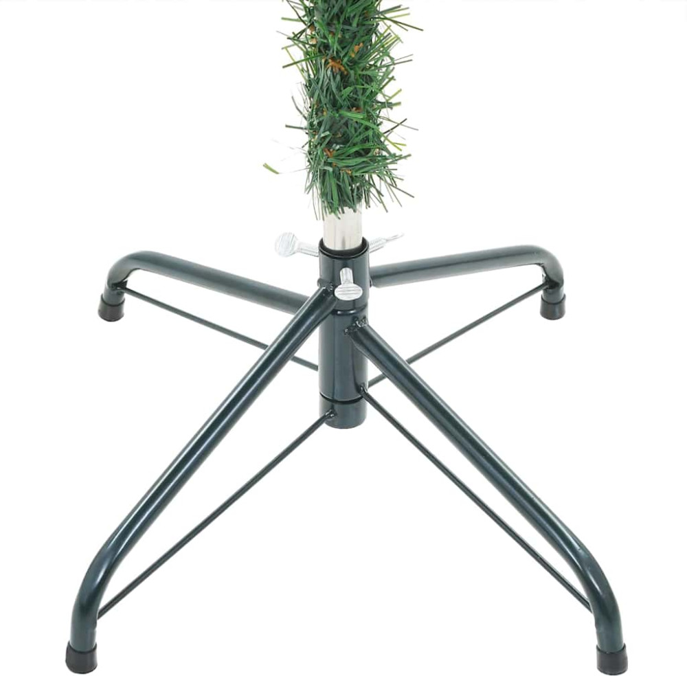 Produktbild för Konstgjord julgran med 300 LED-lampor Grön 180 cm PVC och Stål