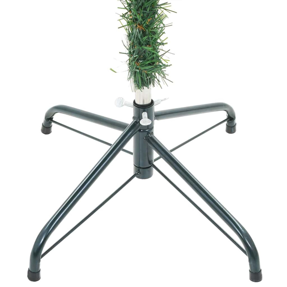 Produktbild för Konstgjord julgran med 300 LED-lampor Grön 180 cm PVC och Stål
