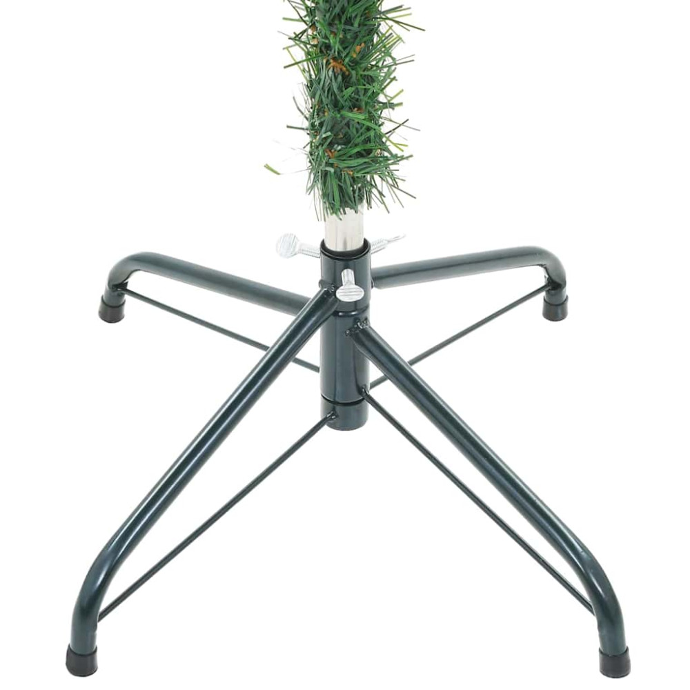 Produktbild för Konstgjord julgran med 300 LED-lampor Grön 180 cm PVC och Stål