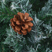 Produktbild för Konstgjord julgran med 300 LED-lampor Grön 210 cm PVC och Stål