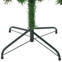Produktbild för Konstgjord julgran med 300 LED-lampor Grön 210 cm PVC och Stål