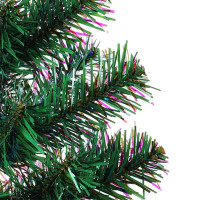 Produktbild för Konstgjord Förbelyst Julgran Grön 120 cm PVC och metall