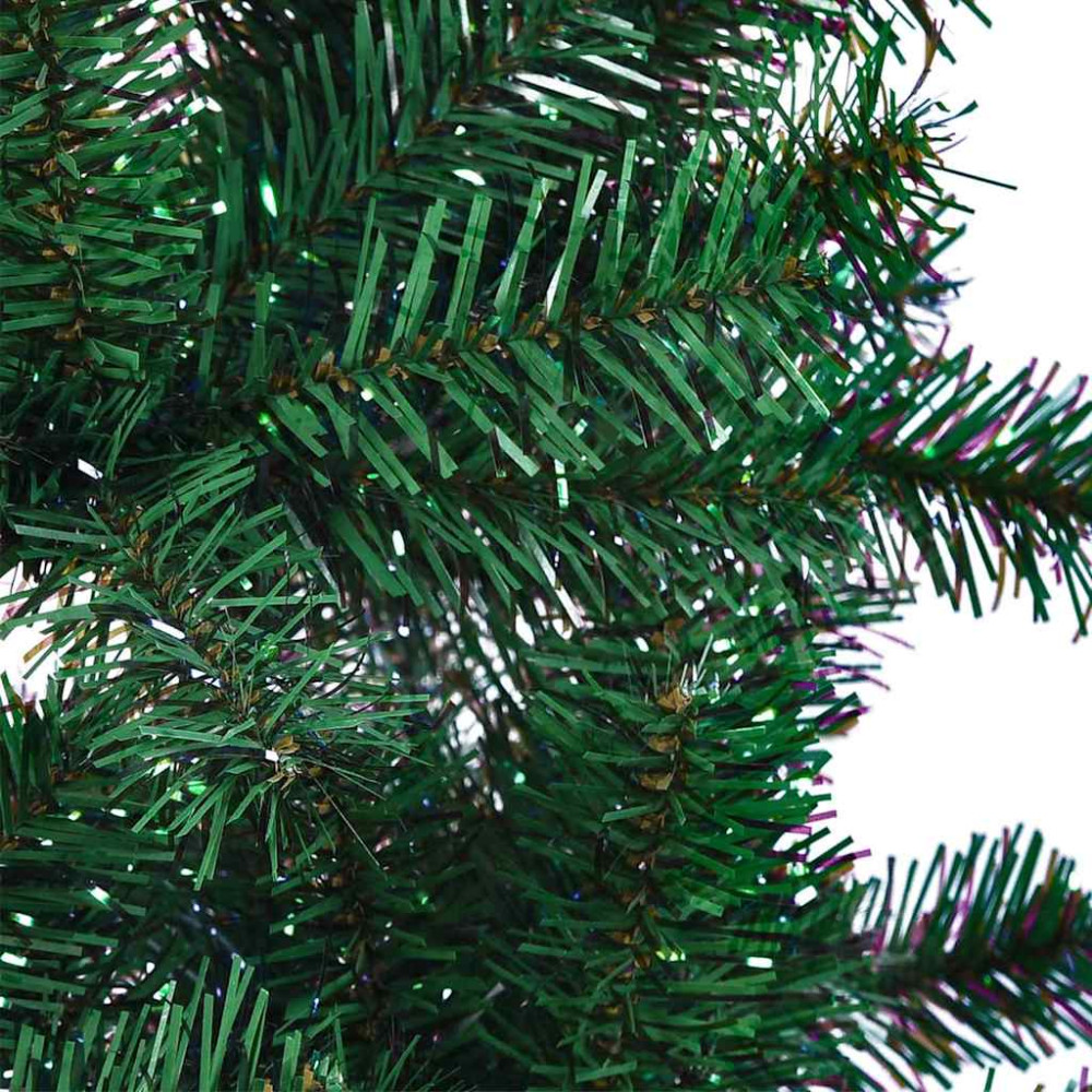 Produktbild för Konstgjord Förbelyst Julgran Grön 210 cm PVC och metall