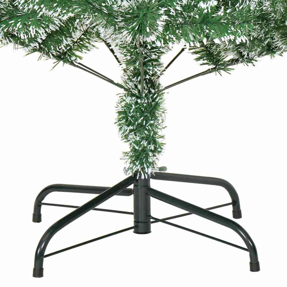 Produktbild för Konstgjord Julgran Snöflockad med LED Ljus Grön och Vit 240 cm