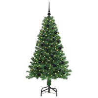 Produktbild för Konstgjord julgran Grön 150 cm PVC och Stål och Plast
