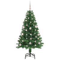 Produktbild för Konstgjord julgran Grön 150 cm PVC och Stål och Plast