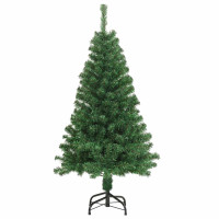 Produktbild för Konstgjord julgran Grön 150 cm PVC och Stål och Plast