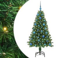 Produktbild för Konstgjord julgran Grön 150 cm PVC och Stål och Plast