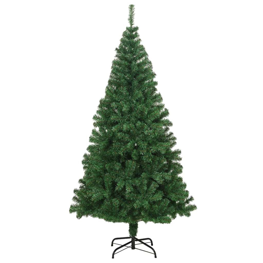 Produktbild för Konstgjord julgran Grön 210 cm PVC och Stål och Plast