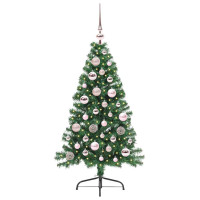 Produktbild för Konstgjord Förbelyst Julgran med 150 LED-lampor Grön 120 cm PVC