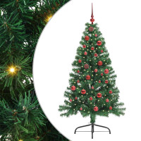 Produktbild för Konstgjord Förbelyst Julgran med 150 LED-lampor Grön 150 cm PVC