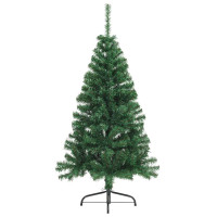 Produktbild för Konstgjord Förbelyst Julgran med 150 LED-lampor Grön 150 cm PVC