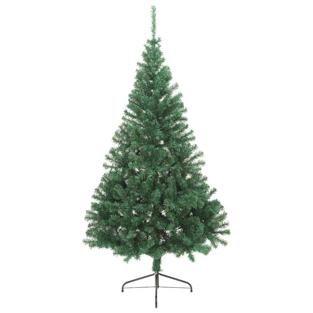 Produktbild för Konstgjord Förbelyst Julgran med 300 LED-lampor Grön 240 cm PVC