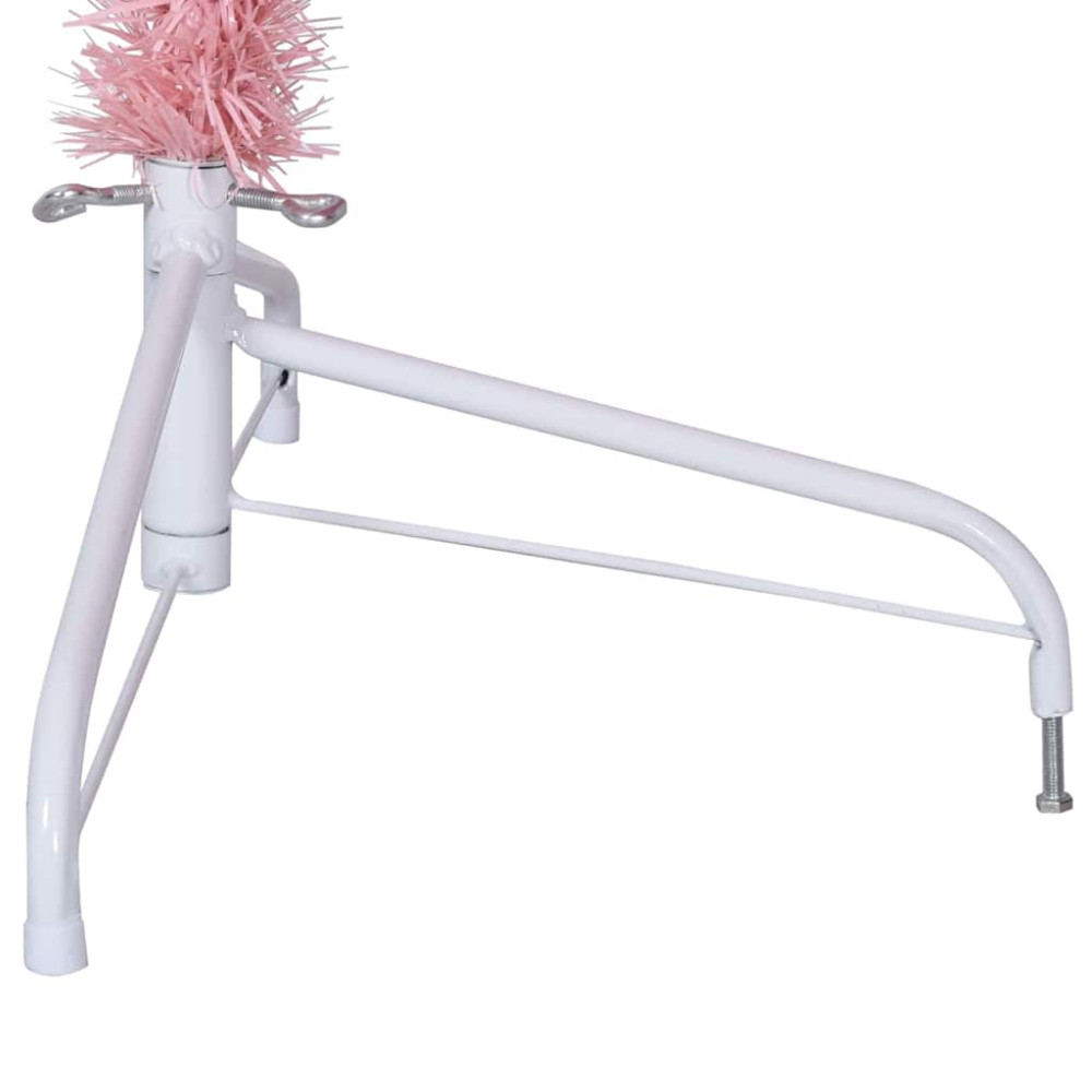 Produktbild för Konstgjord Förbelyst Julgran med 300 LED-lampor Rosa 240 cm PVC