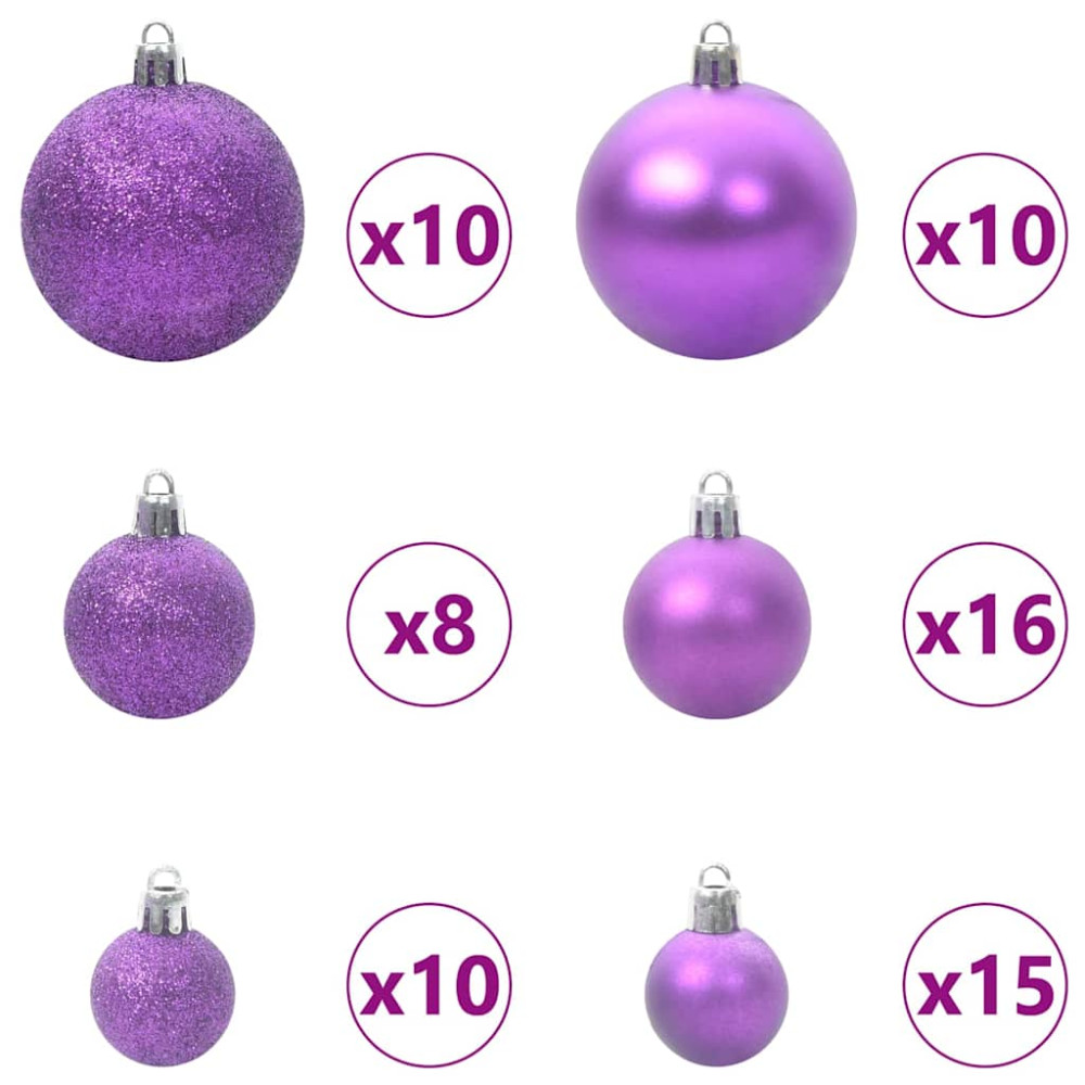 Produktbild för Konstgjord Förbelyst Julgran med 300 LED-lampor Rosa 240 cm PVC