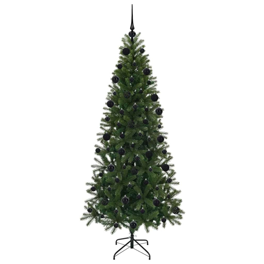 Produktbild för Konstgjord julgran med 300 LED-lampor Grön 210 cm PE och PVC