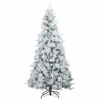 Produktbild för Plast Hingad Julgran med 300 LED-lampor Vit 180 cm PE och PVC