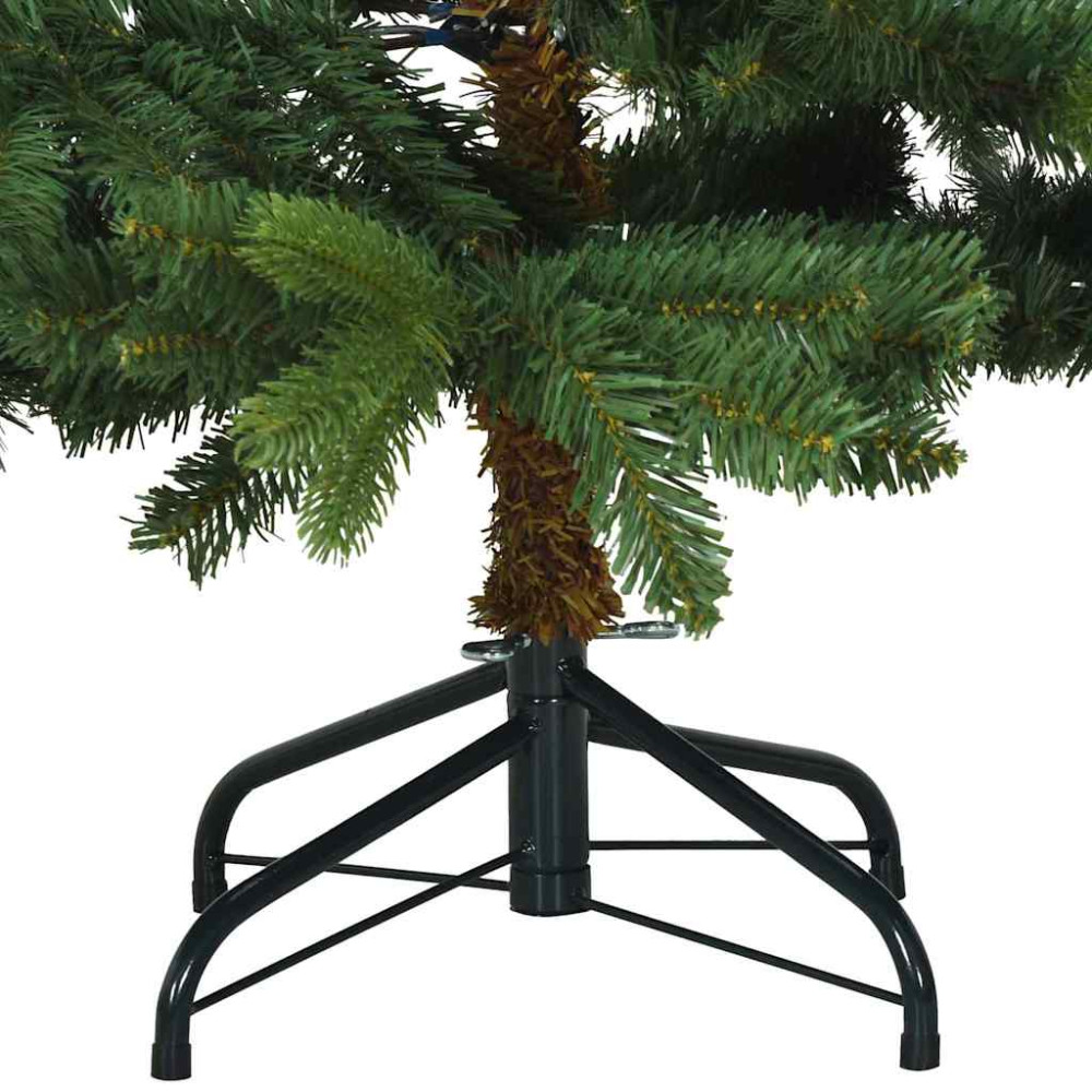 Produktbild för Konstgjord julgran med 150 LED-lampor Grön 150 cm PE och PVC
