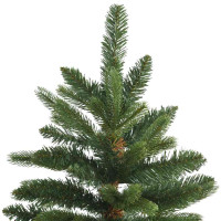 Produktbild för Konstgjord julgran med 300 LED-lampor Grön 180 cm PE och PVC