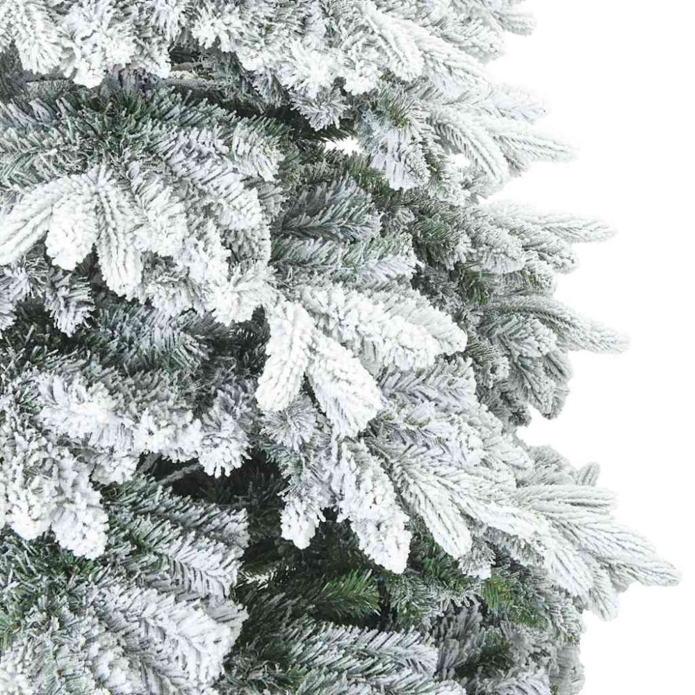 Produktbild för Konstgjord julgran med 150 LED-lampor Vit 150 cm PE och PVC