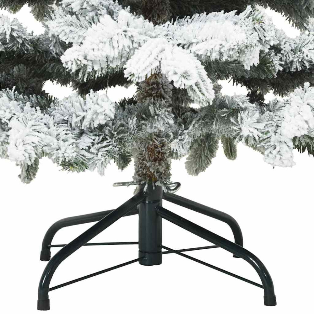 Produktbild för Konstgjord julgran med 150 LED-lampor Vit 150 cm PE och PVC