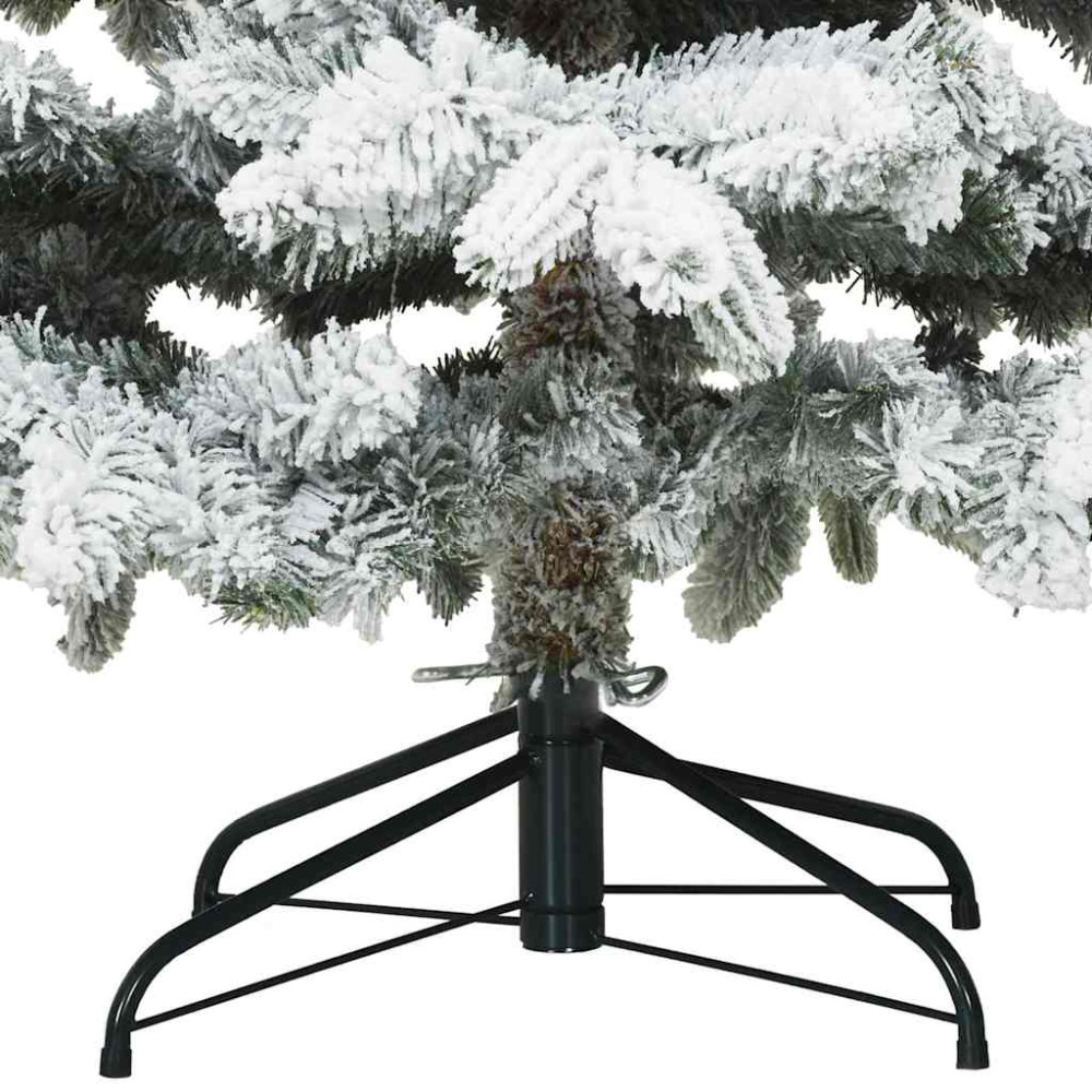Produktbild för Konstgjord julgran med 300 LED-lampor Vit 180 cm PE och PVC