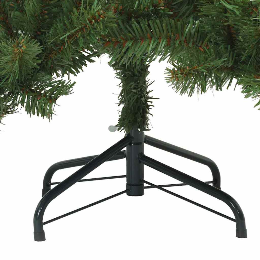 Produktbild för Plast Hingad Julgran med stativ Grön 150 cm PVC och stål
