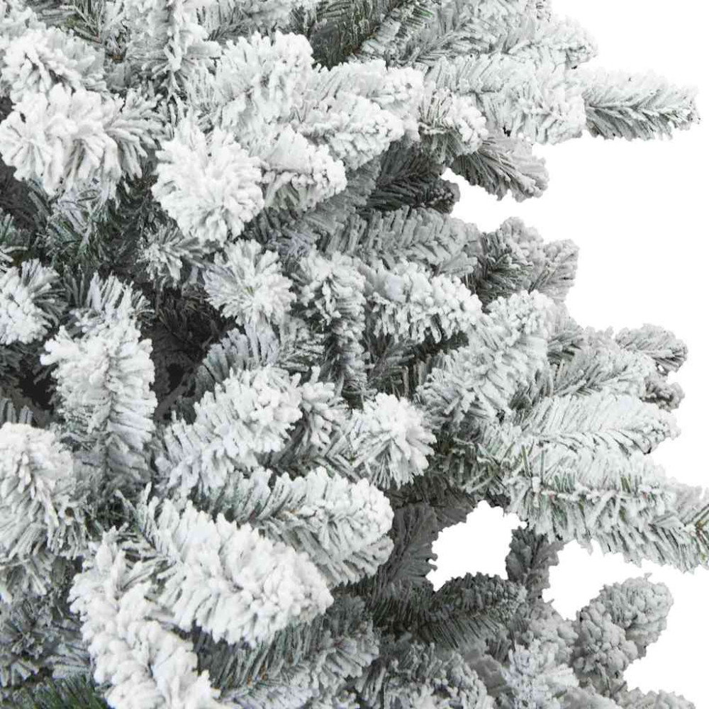 Produktbild för Plast Hingad Julgran med 150 LED-lampor Vit 150 cm PVC och stål