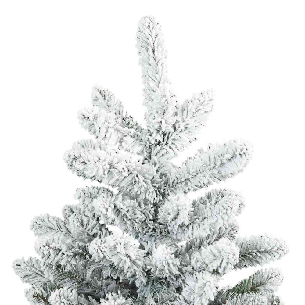 Produktbild för Plast Hingad Julgran med 150 LED-lampor Vit 150 cm PVC och stål